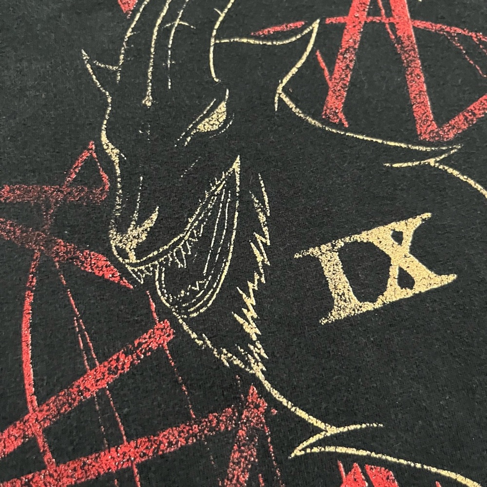 🎸 '19 Slipknot Band 1995 Des Moines Iowa Minotaur Devil 2 Side Red Black Tee - Picture 13 of 13
